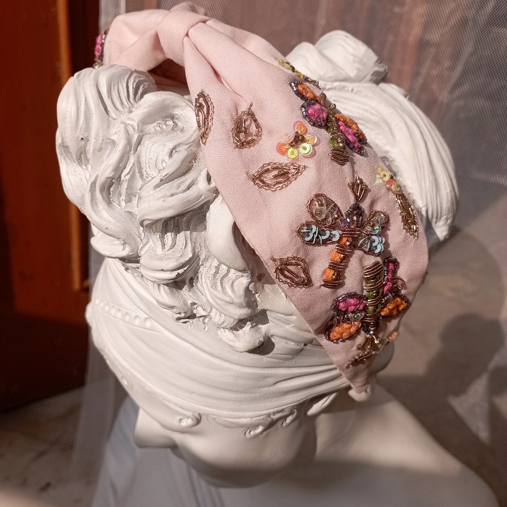 Luxury Embroidered Headband - Picture 6 of 16
